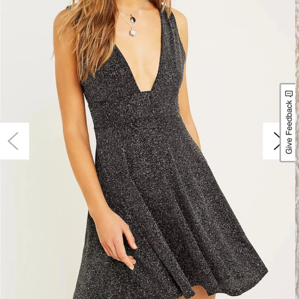 Urban Outfitters Black Glittery Dress